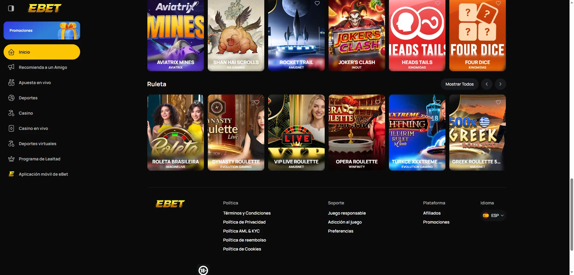 Casino en vivo eBet con crupieres reales en tiempo real