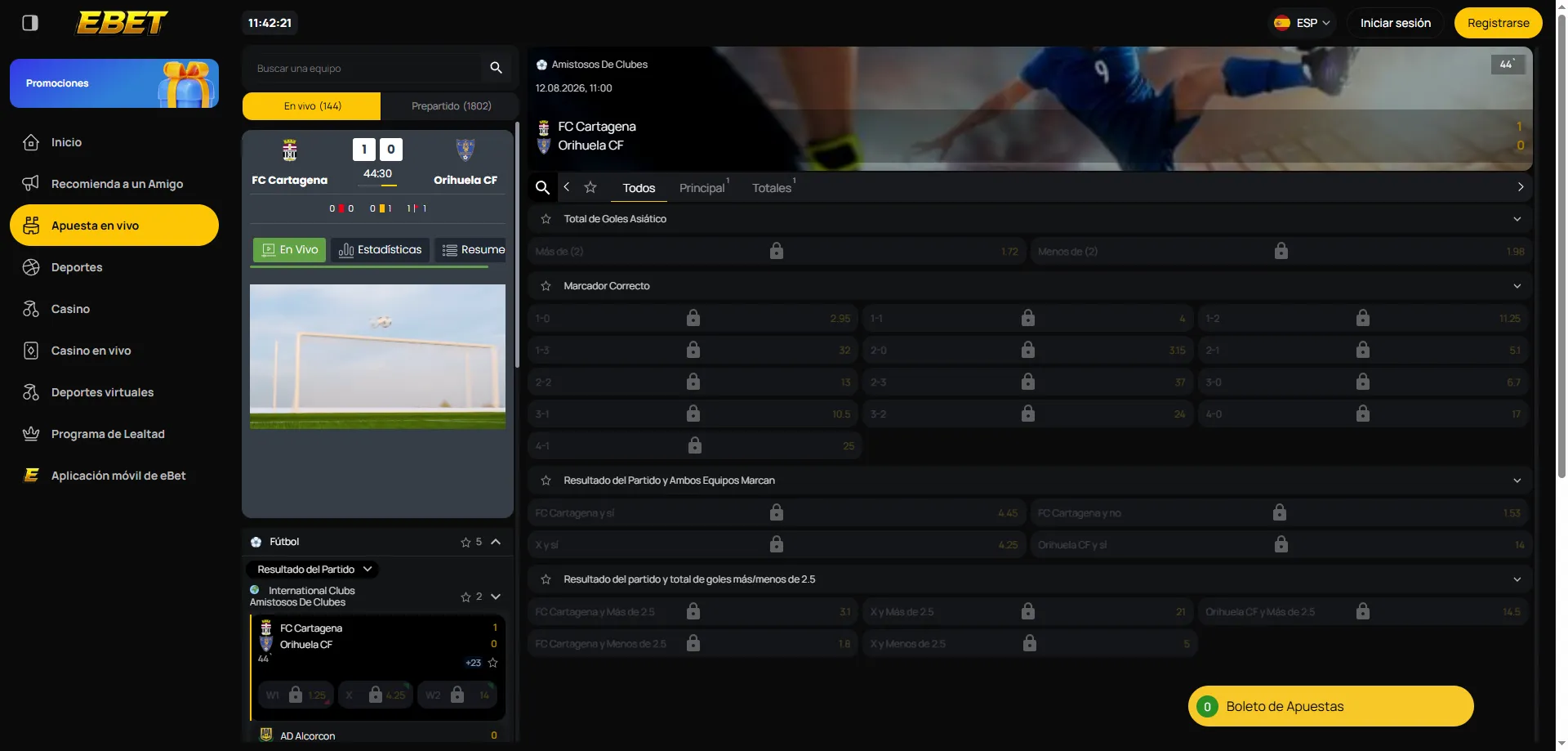 Apuestas deportivas en eBet Casino &mdash; f&uacute;tbol, b&eacute;isbol y m&aacute;s